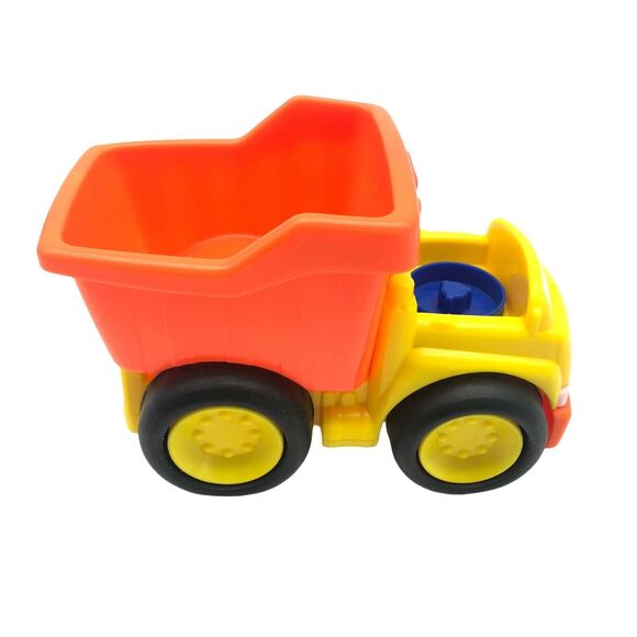 Fisher Price Little People Vehicle Yellow Orange Dump Truck Working Sound Mattel - Picture 4 of 8